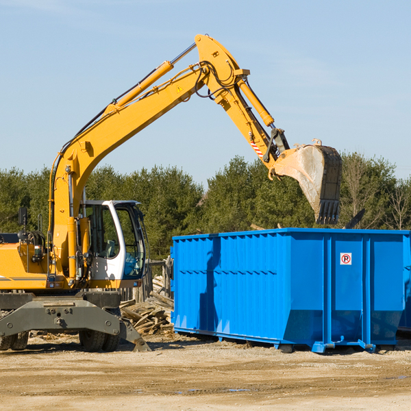 what size residential dumpster rentals are available in Swanville Minnesota